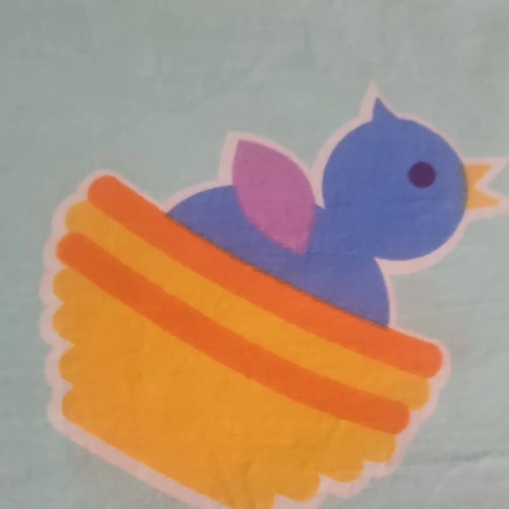 Wildkin Teal Body Purple Yellows Blues Floral Birds Cotton Twin Flat Sheet
